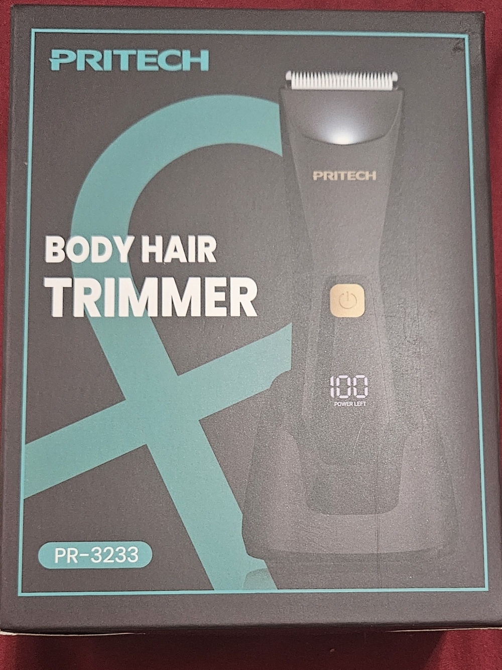 PR-3233 Men's Body Hair Trimmer - Black